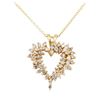 Image 1 : 1.00 ctw Diamond Heart Shaped Pendant with Chain - 14KT Yellow Gold