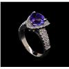 Image 4 : 2.88 ctw Tanzanite and Diamond Ring - 14KT White Gold