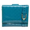 Image 1 : Gucci Blue Patent Leather Microguccissima GG Compact Wallet