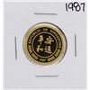 Image 2 : 1987 Singapore 1/4 Oz. Gold Coin Year of the Rabbit