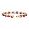 Image 3 : 40.27 ctw Ruby and Diamond Bracelet - 14KT Yellow Gold