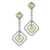 Image 1 : 18k Two Tone Gold 2.71CTW Diamond Earrings, (VS1-VS2/G-H/Nat-yel)