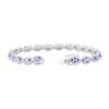 Image 3 : 7.57 ctw Tanzanite and Diamond Bracelet - 18KT White Gold