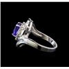 Image 3 : 14KT White Gold 1.91 ctw Tanzanite and Diamond Ring