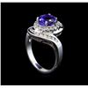 Image 4 : 14KT White Gold 1.91 ctw Tanzanite and Diamond Ring