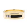 Image 2 : 0.16 ctw Diamond and Black Onyx Ring - 14KT Yellow Gold