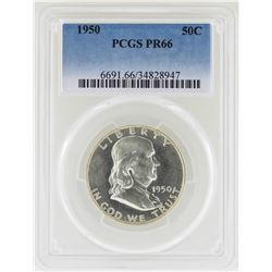 1950 Franklin Half Dollar Proof Coin PCGS PR66