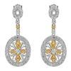 Image 1 : 14k Two Tone Gold 0.64CTW Diamond Earrings, (I1-I2/G-I)