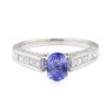 Image 2 : 1.74 ctw Sapphire and Diamond Ring - 14KT White Gold