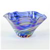 Image 1 : Mini Wave Bowl (Blue Rainbow Twist) by Glass Eye Studio