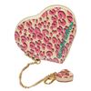 Image 2 : Louis Vuitton Pink Cream Cheetah Vernis Leather Heart Coin Wallet LTD