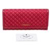 Image 1 : Prada Pink Quilted Fabric Leather Flap Wallet