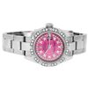 Image 3 : Rolex Ladies Stainless Steel Quickset Pink String Diamond Datejust Wristwatch