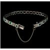 Image 4 : 1.53 ctw Emerald and Diamond Bracelet - 14KT White Gold