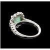 Image 3 : 2.61 ctw Emerald and Diamond Ring - 14KT White Gold