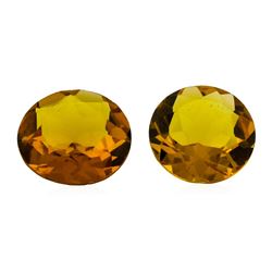 10.07 ctw.Natural Round Cut Citrine Quartz Parcel of Two