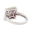 Image 3 : 0.68 ctw Ruby and Diamond Ring - Platinum