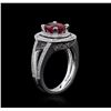 Image 3 : 18KT White Gold 1.67 ctw Ruby and Diamond Ring