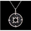 Image 1 : 0.82 ctw Diamond Pendant With Chain - 14KT White Gold