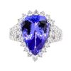 Image 2 : 6.30 ctw Tanzanite and Diamond Ring - Platinum