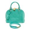 Image 3 : Louis Vuitton Mint Green Monogram Vernis Leather Alma BB Bag