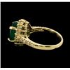 Image 3 : 3.13 ctw Emerald and Diamond Ring - 14KT Yellow Gold