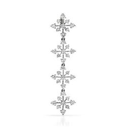 18k White Gold 1.15CTW Diamond Pendant, (SI3/G-H)