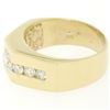 Image 3 : Men's 18K Yellow Gold 1.01 ctw Round Brilliant Cut Solitaire Diamond Band Ring