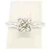 Image 1 : 14k White Gold 0.83 ctw I VVS2 Round Brilliant Cut Diamond Solitaire Ring