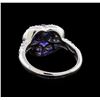 Image 3 : 2.86 ctw Tanzanite and Diamond Ring - 18KT White Gold