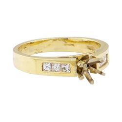 0.30 ctw Diamond Semi-Mount Ring - 14KT Yellow Gold