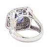 Image 3 : 5.17 ctw Tanzanite and Diamond Ring - 14KT White Gold