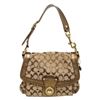 Image 1 : Coach Brown Monogram Canvas Gold Leather Shoulder Bag
