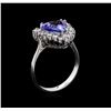 Image 4 : 2.32 ctw Tanzanite and Diamond Ring - 14KT White Gold