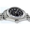 Image 4 : Rolex Ladies Stainless Steel Black Diamond 26MM Datejust Wristwatch