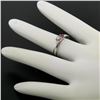 Image 3 : 14k White Gold 0.17 ctw Ruby & Diamond Petite Bypass Promise Birthstone Ring