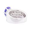 Image 3 : 5.35 ctw Tanzanite And Diamond Ring - 14KT White Gold