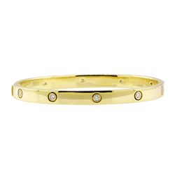 1.10 ctw Diamond Bangle Bracelet - 18KT Yellow Gold