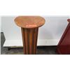 Image 5 : Round Wooden Pedestal Column Stand 11.5" Dia, 30" H