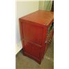 Image 14 : Qty 2 Red Lacquered 2-Door Wooden Oriental Cabinets (End Tables)