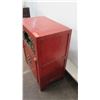 Image 15 : Qty 2 Red Lacquered 2-Door Wooden Oriental Cabinets (End Tables)