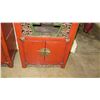 Image 24 : Qty 2 Red Lacquered 2-Door Wooden Oriental Cabinets (End Tables)