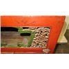 Image 9 : Qty 2 Red Lacquered 2-Door Wooden Oriental Cabinets (End Tables)