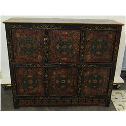 Antique Elmwood & Fir Tibetan Chest, Circa 1880-1900, 49"x 15" x 42" (Includes Certificate)
