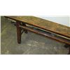 Image 13 : Vintage Wooden Sawhorse Bench w/ Oriental Markings on Legs 50" L, 21" H