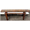 Image 1 : Vintage Wooden Sawhorse Bench w/ Oriental Markings on Legs 50" L, 21" H
