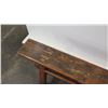 Image 4 : Vintage Wooden Sawhorse Bench w/ Oriental Markings on Legs 50" L, 21" H