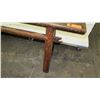 Image 7 : Vintage Wooden Sawhorse Bench w/ Oriental Markings on Legs 50" L, 21" H