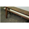 Image 8 : Vintage Wooden Sawhorse Bench w/ Oriental Markings on Legs 50" L, 21" H