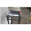 Image 8 : Qty 2 Modern Metal Stands w/ Black Stone Top (12" Dia x 30" H)